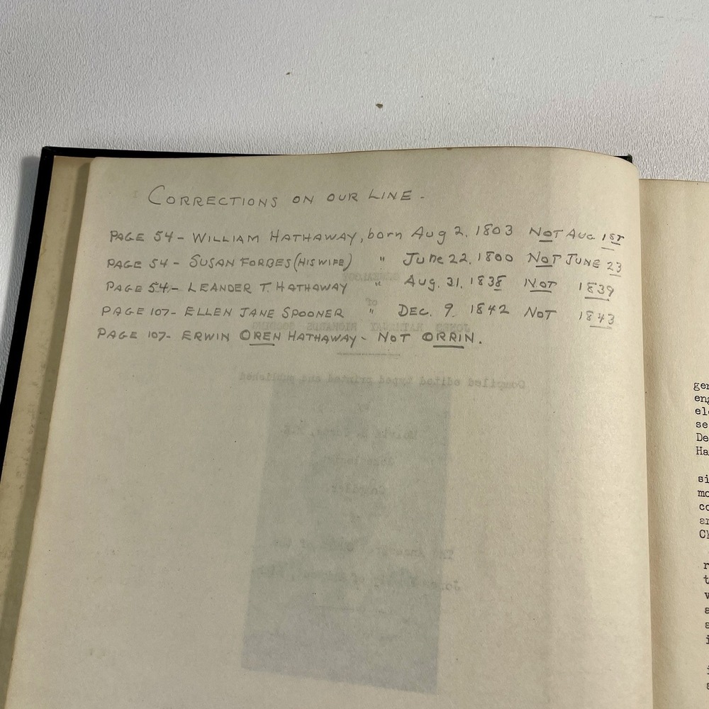1934 Genealogy Of Jones Hathaway Richards Gooding Book Lmited ed #1/100 Signed - Picture 6 of 16